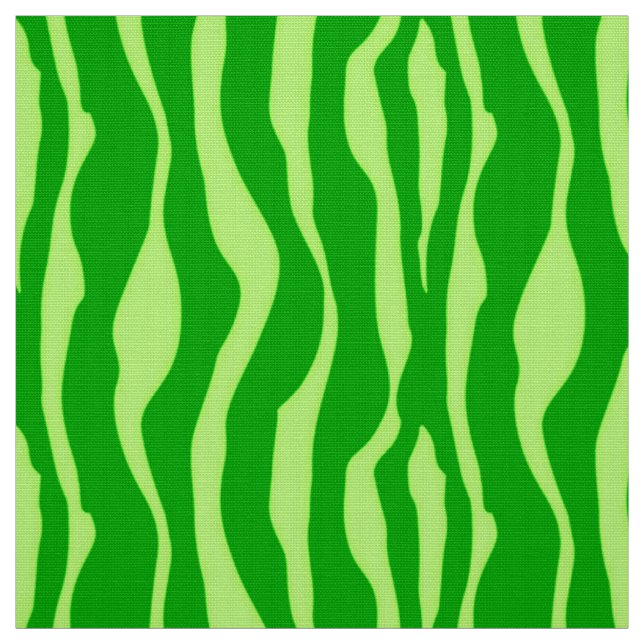 Zebra stripes - Shades of Lime Green Fabric (Swatch)