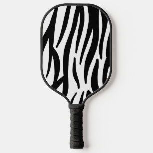 Zebra Stripes Striped Monogrammed Name Pickleball Paddle