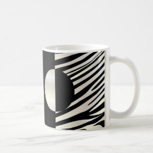 Zebra Stripes Stylish Black & Silver Pattern Decor Coffee Mug
