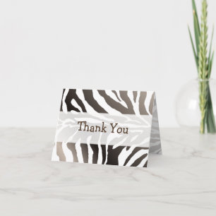 Zebra Stripes/Thank You Note Cards