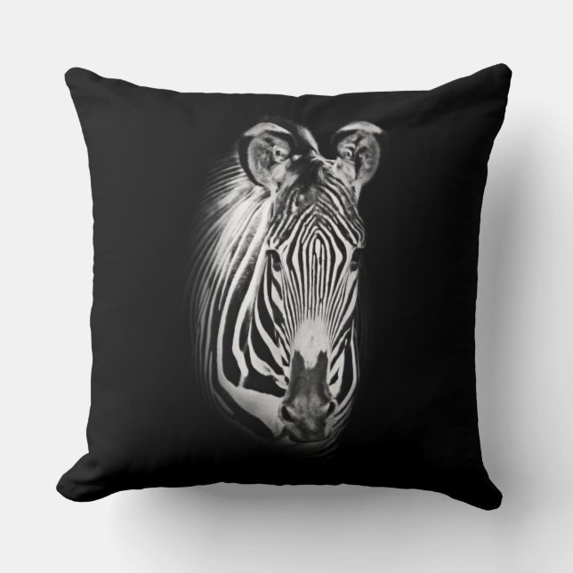 Zebra Stripes Throw Pillow (Front)