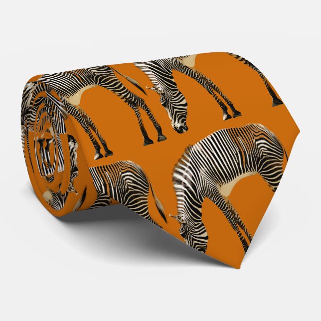 Zebra Stripes - Tie (Rolled)