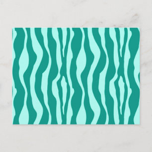 Zebra stripes - Turquoise and Aqua Postcard