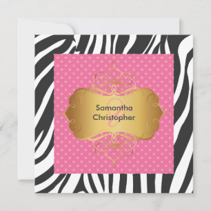 Zebra stripes/Wedding Invitations