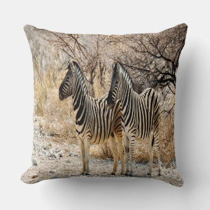 Zebra Stroll Throw Pillow