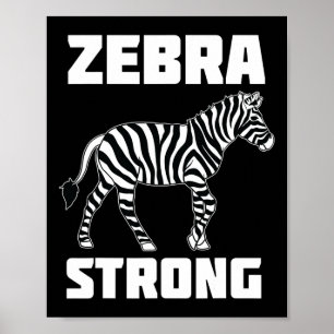 Zebra Strong Ehlers Danlos Syndrome Awareness Warr Poster