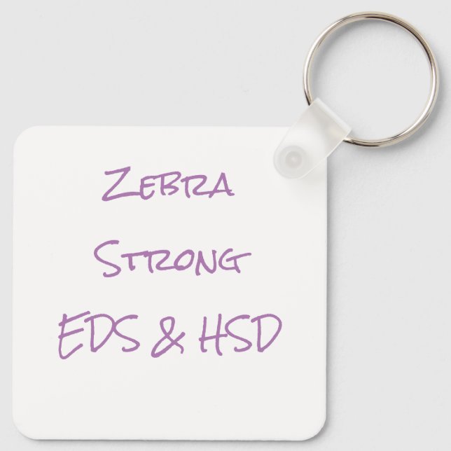 Zebra Strong Metal Circle Keychain, 2" Keychain (Back)