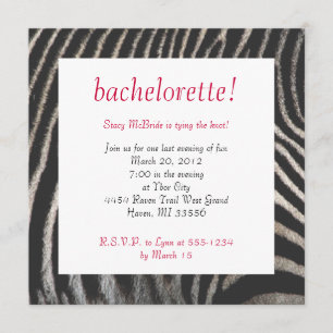 Zebra Style Invite