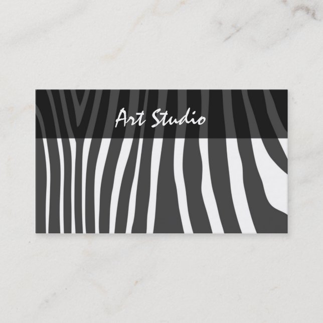 Zebra Stylish Business Card (Front)