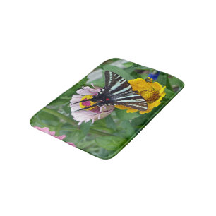 Zebra Swallowtail Butterfly Bath Mat