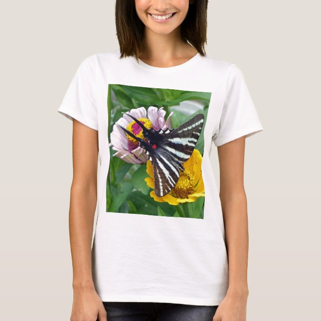 Zebra Swallowtail+Japanese Beetle T-Shirt (Front)