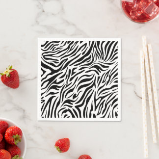 Zebra Theme Paper Napkins for Parties