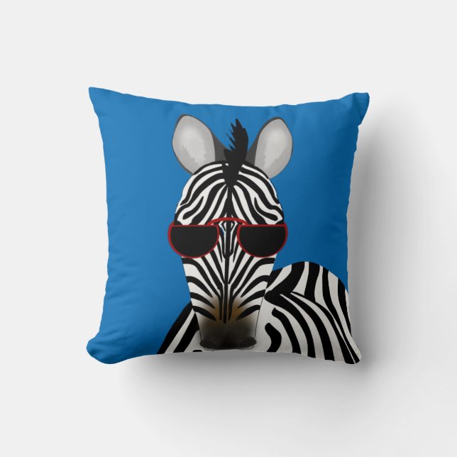 Zebra Throw Pillow (Front)