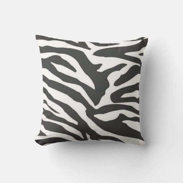 Zebra Throw Pillow (Front)