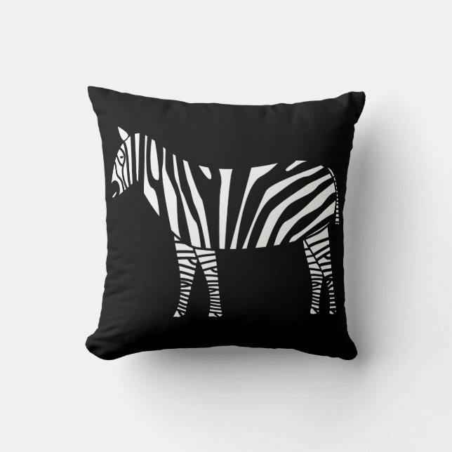 Zebra Throw Pillow (Front)