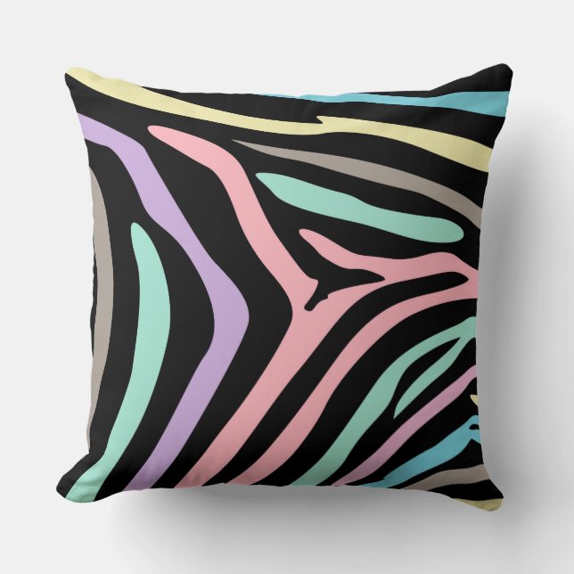 Zebra Throw Pillow (Front)