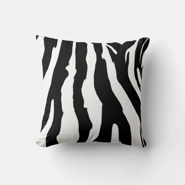 Zebra Throw Pillow (Front)
