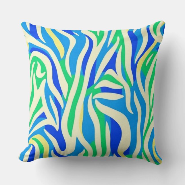 Zebra Throw Pillow (Front)
