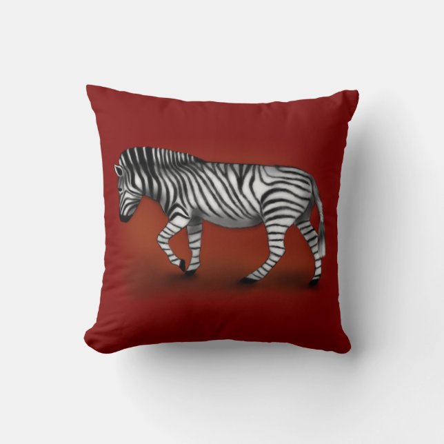 "Zebra" Throw Pillow (Front)