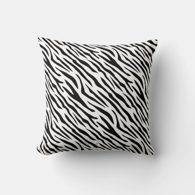 Zebra Throw Pillow (Front)