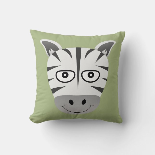 Zebra Throw Pillow (Front)