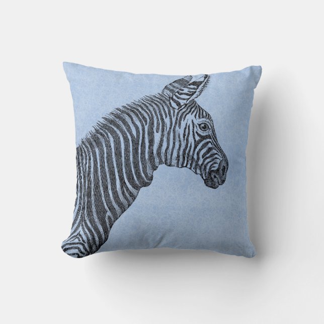 Zebra Throw Pillow (Front)