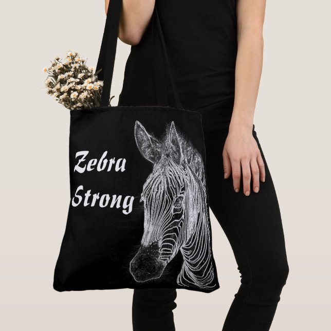 Zebra Tote Bag (Close Up)