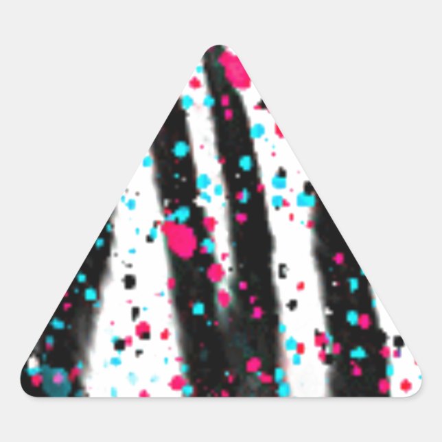 Zebra Triangle Sticker (Front)