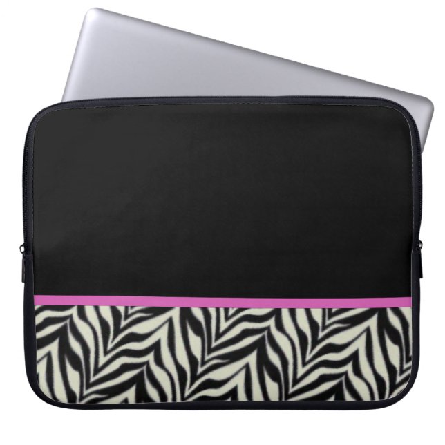 Zebra Trimmed Laptop Bag (Front)