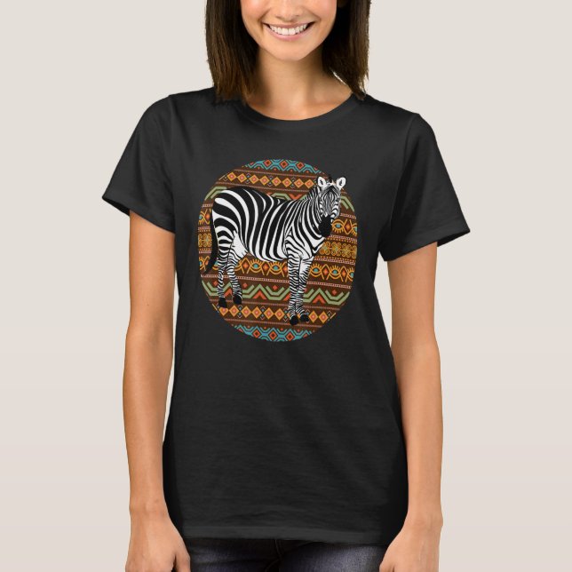 Zebra Tshirt For Men In Africa Animal Wild Zoo Hor (Front)