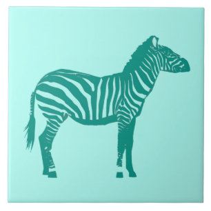 Zebra - Turquoise and Aqua Tile