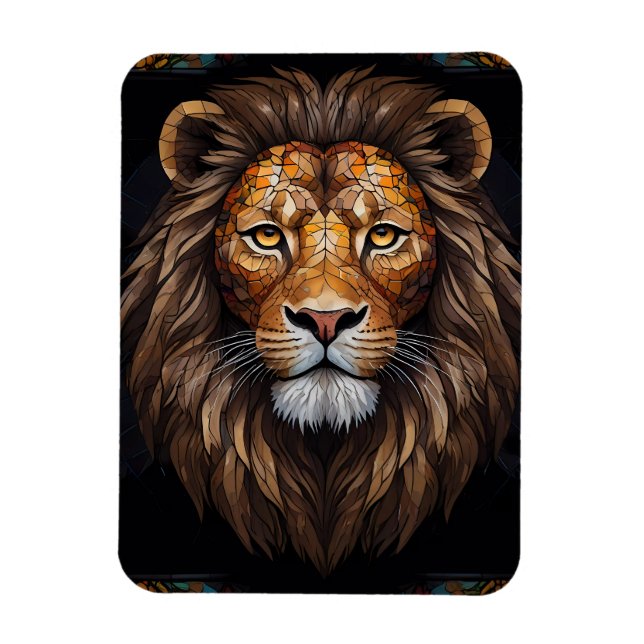 Zebra Vibrant Mosaic Magnet (Vertical)