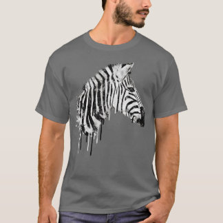 Zebra Watercolor Artistic Horse Wildlife Lovers Gr T-Shirt