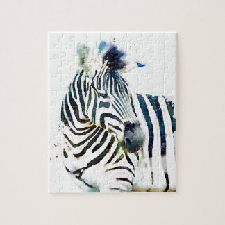 Zebra Watercolor Jigsaw Puzzle
