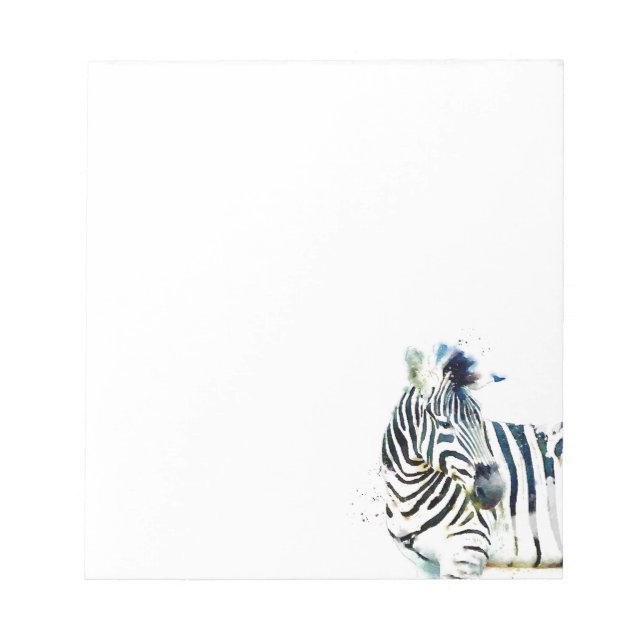 Zebra Watercolor Notepad (Front)
