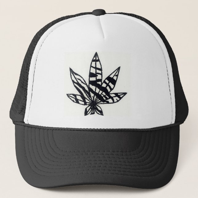 Zebra Weed Trucker Hat (Front)