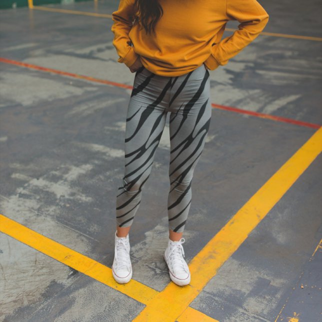 Zebra Wild Animal Pattern Leggings (Creator Uploaded)