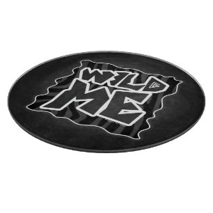 Zebra Wild me Black and Grey Cutting Board