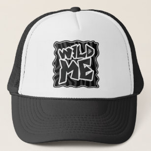 Zebra Wild me Black and Grey Trucker Hat