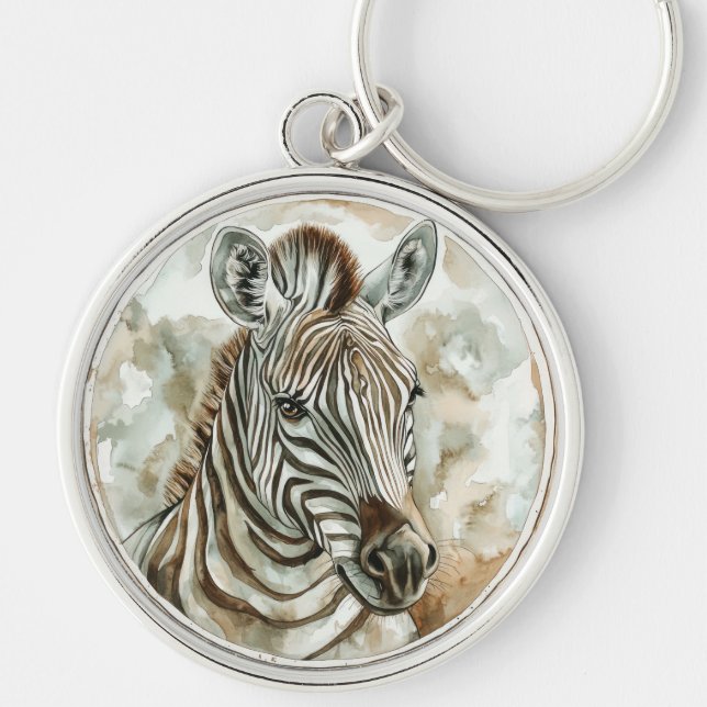 Zebra Wild Tame and Timeless Collection Keychain (Front)