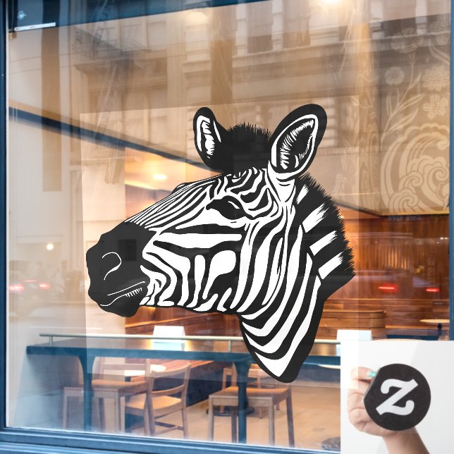Zebra Window Cling (Cafe Window)
