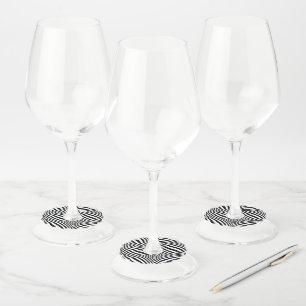 Zebra Wine Glass Scallop Tag