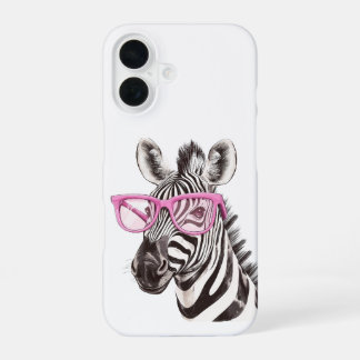 Zebra with Pink Glasses iPhone / iPad case