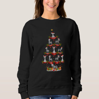 Zebra  Xmas Holiday Santa Zebra Christmas Tree Sweatshirt