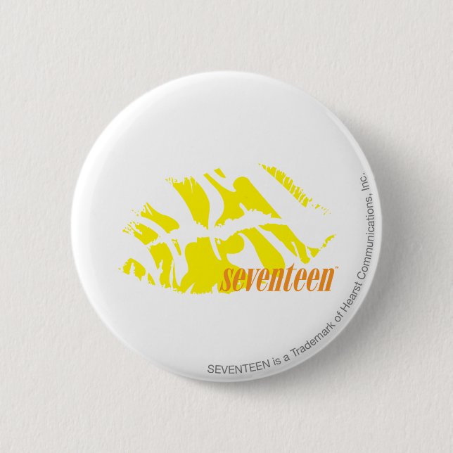Zebra Yellow 2 Inch Round Button (Front)