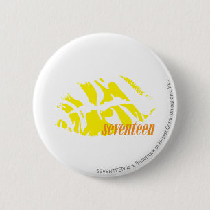 Zebra Yellow 2 Inch Round Button