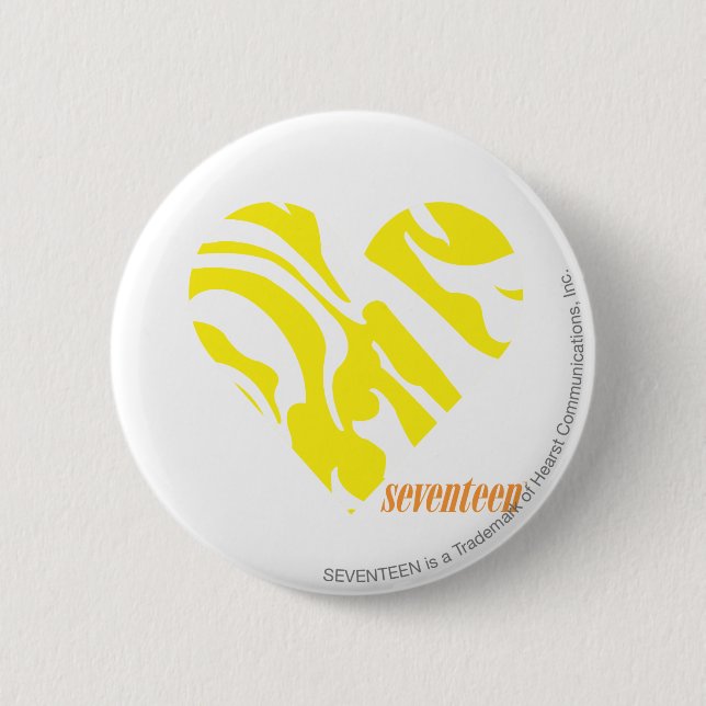 Zebra Yellow 4 2 Inch Round Button (Front)