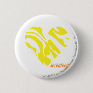 Zebra Yellow 4 2 Inch Round Button
