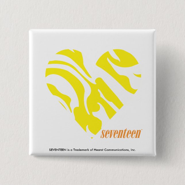 Zebra Yellow 4 2 Inch Square Button (Front)