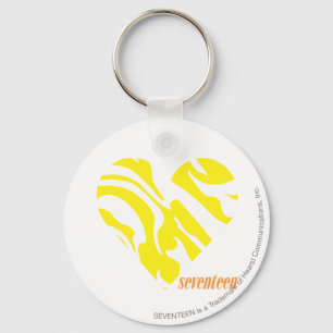 Zebra Yellow 4 Keychain